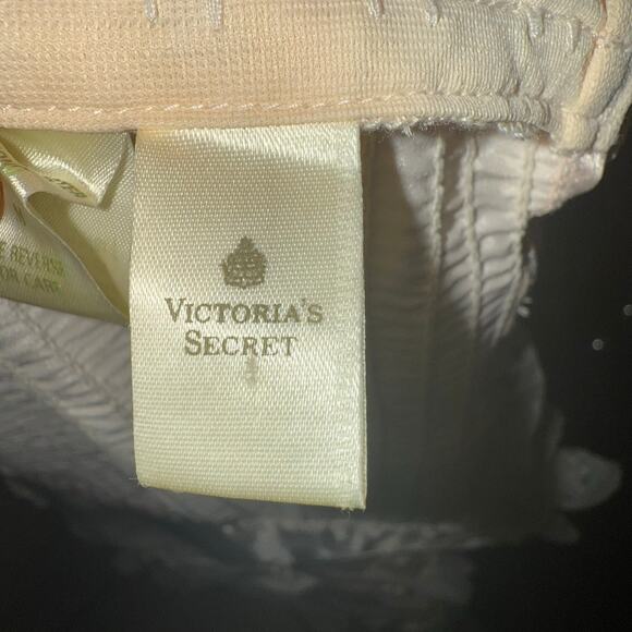 Victoria's Secret Vintage Lingerie Corset Bustier Top Pink Smocked Lace Medium - Picture 4 of 6